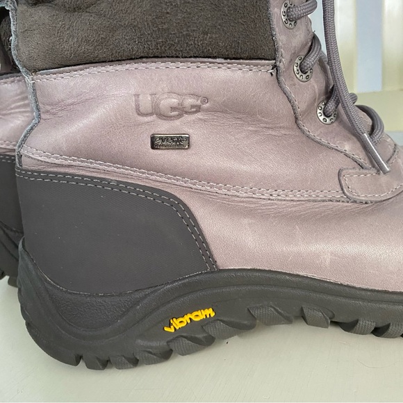 UGG Adirondack Waterproof Winter Charcoal and Gray  Lace-Up Boots - Picture 6 of 13